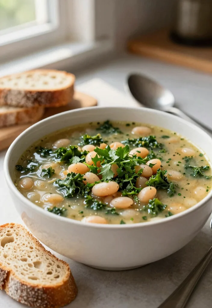 19 Gluten Free Dairy Free Soup Recipes: Warm and Comforting - 8. White Bean and Kale Soup 1