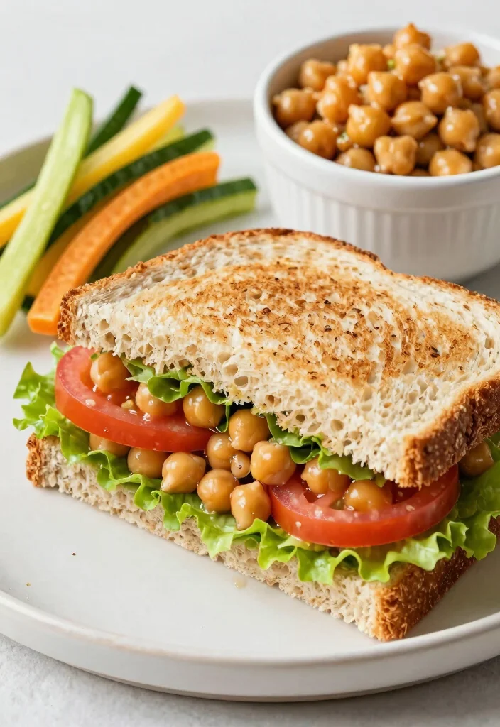 20 Dairy Free Dinner Recipes for Family Everyone Will Love - 13. Chickpea Salad Sandwich 1