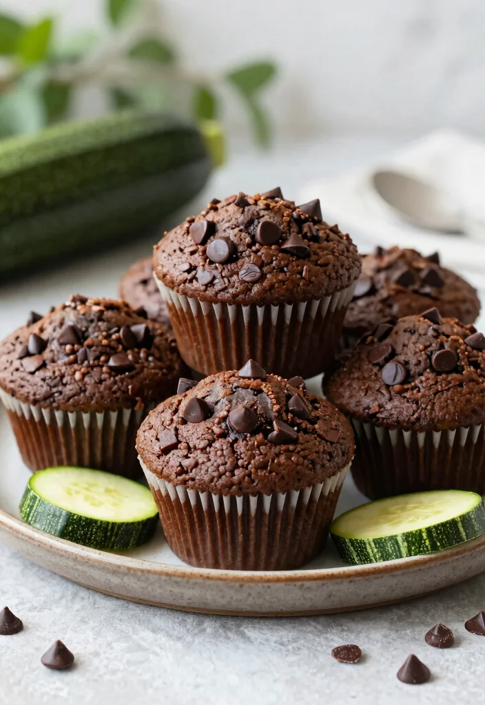20 Dairy Free Muffin Recipes: Fluffy Morning Treats - 3. Chocolate Chip Zucchini Muffins 1