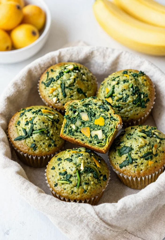 20 Dairy Free Toddler Meals: Nutrition Your Kids Need - 11. Spinach and Banana Muffins 1