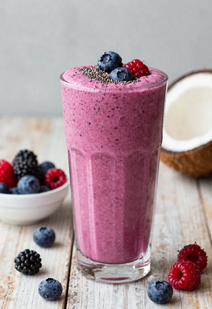 20 Gluten Dairy Sugar Free Recipes: Clean Eating Perfection - 10. Berry Coconut Smoothie 1