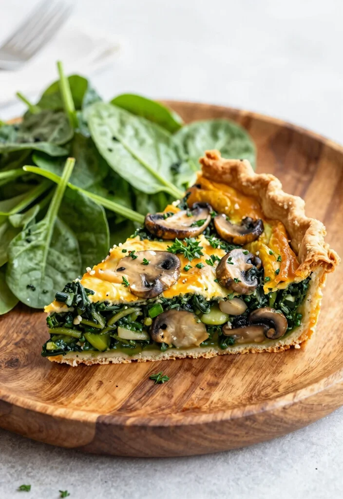 20 Gluten Dairy Sugar Free Recipes: Clean Eating Perfection - 19. Spinach and Mushroom Quiche 1