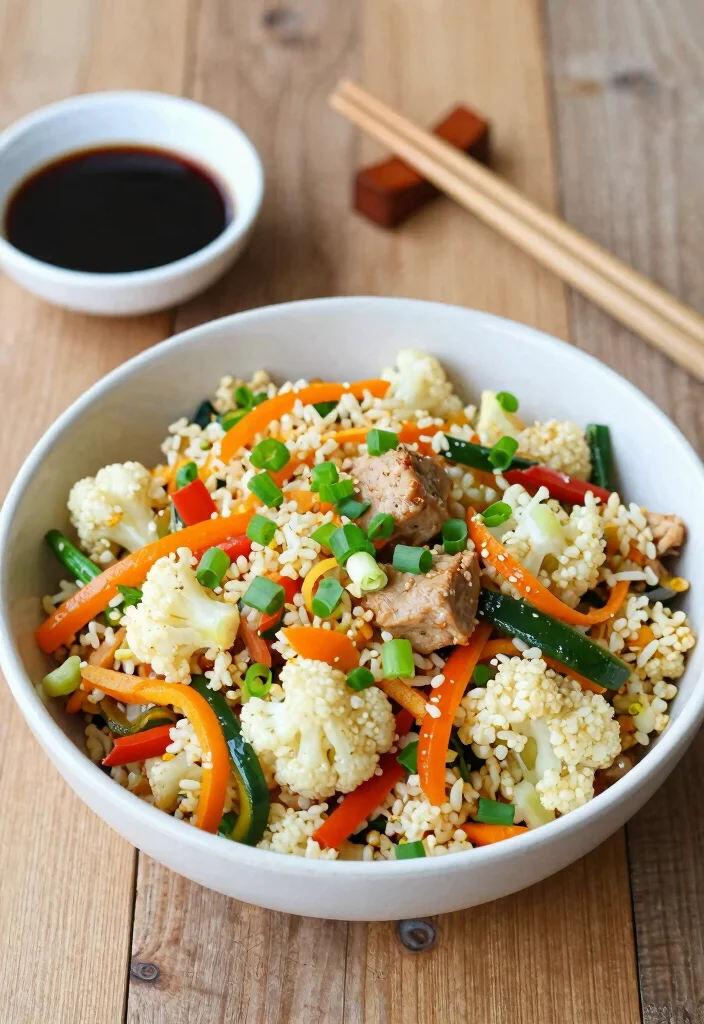 20 Gluten Dairy Sugar Free Recipes: Clean Eating Perfection - 8. Cauliflower Rice Stir-Fry 1