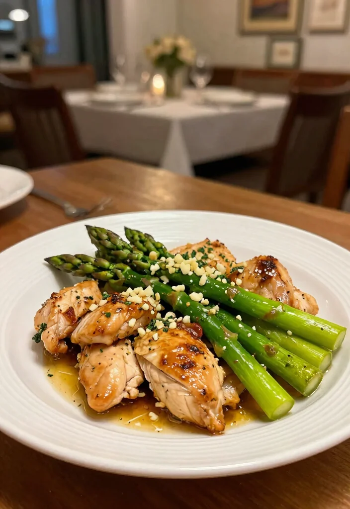 20 Gluten Free Dairy Free Chicken Recipes: Protein Packed - 10. Garlic Butter Chicken with Asparagus 1