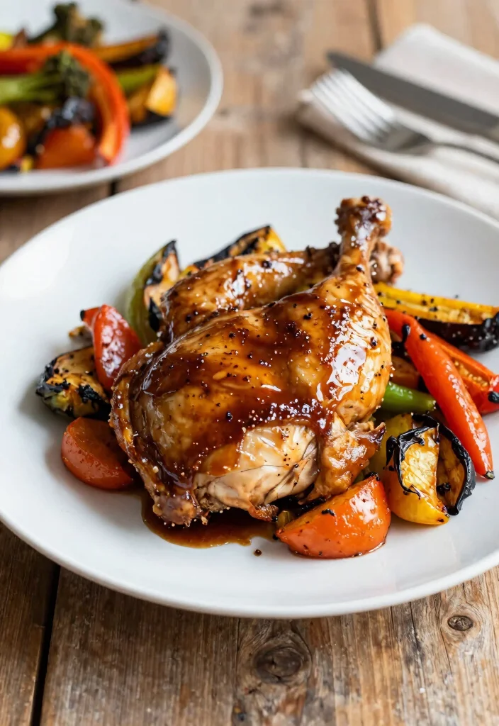 20 Gluten Free Dairy Free Chicken Recipes: Protein Packed - 14. Balsamic Chicken with Roasted Vegetables 1