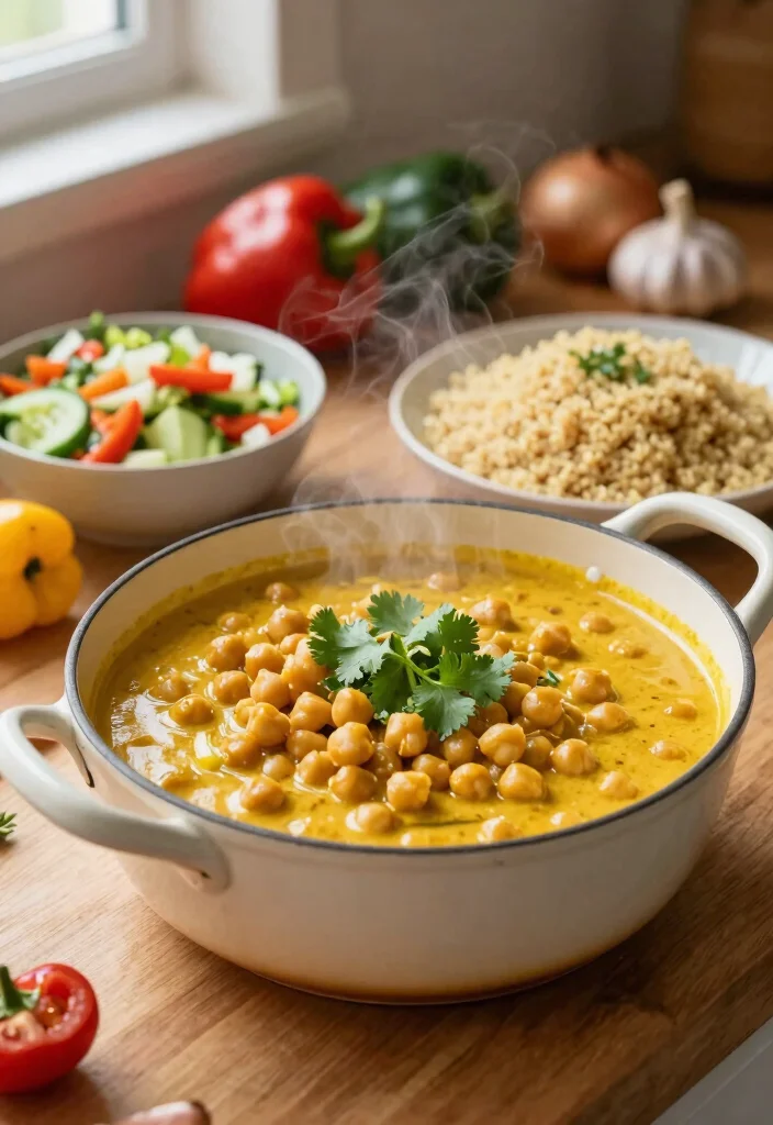 20 Gluten Free Dairy Free One-Pot Dinner Recipes: Double Allergy-Friendly - 1. Creamy Coconut Chickpea Curry 1