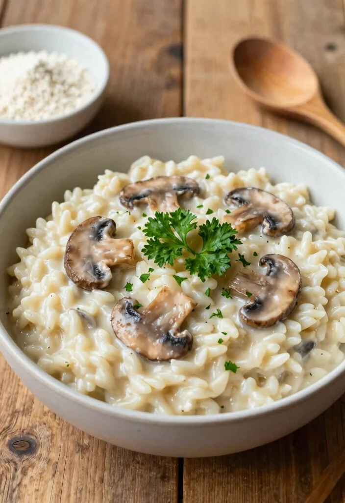 20 Gluten Free Dairy Free One-Pot Dinner Recipes: Double Allergy-Friendly - 10. Creamy Mushroom Risotto 1