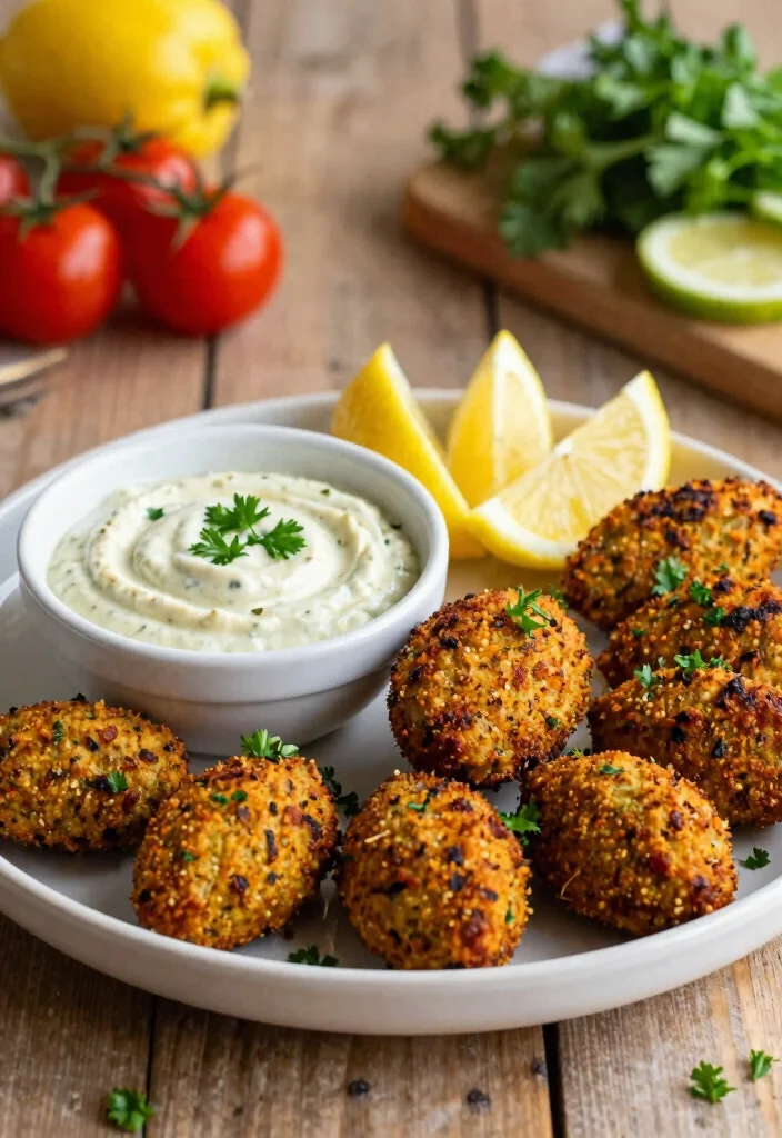 20 Gluten Free Dairy Free One-Pot Dinner Recipes: Double Allergy-Friendly - 15. Baked Falafel with Tahini Sauce 1
