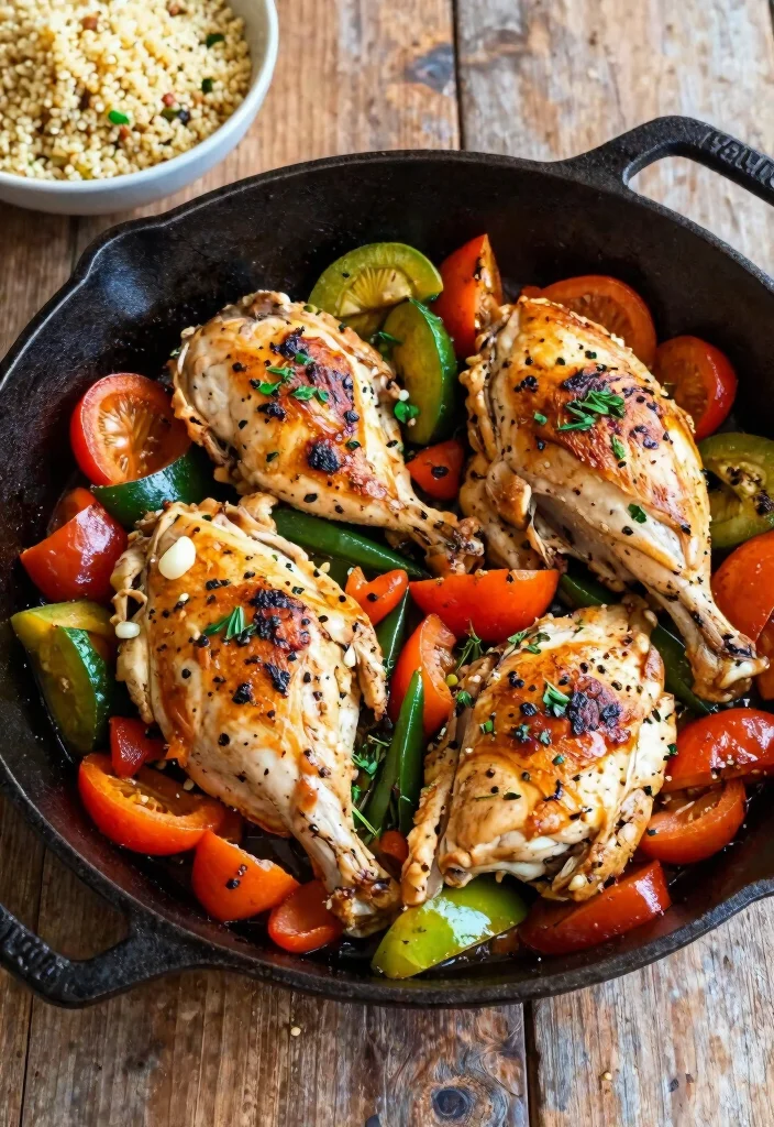 20 Gluten Free Dairy Free One-Pot Dinner Recipes: Double Allergy-Friendly - 6. Garlic Herb Chicken and Vegetable Skillet 1