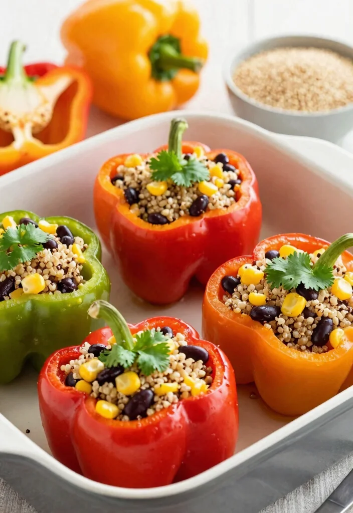 20 Gluten Free Dairy Free One-Pot Dinner Recipes: Double Allergy-Friendly - 9. Stuffed Bell Peppers with Quinoa 1