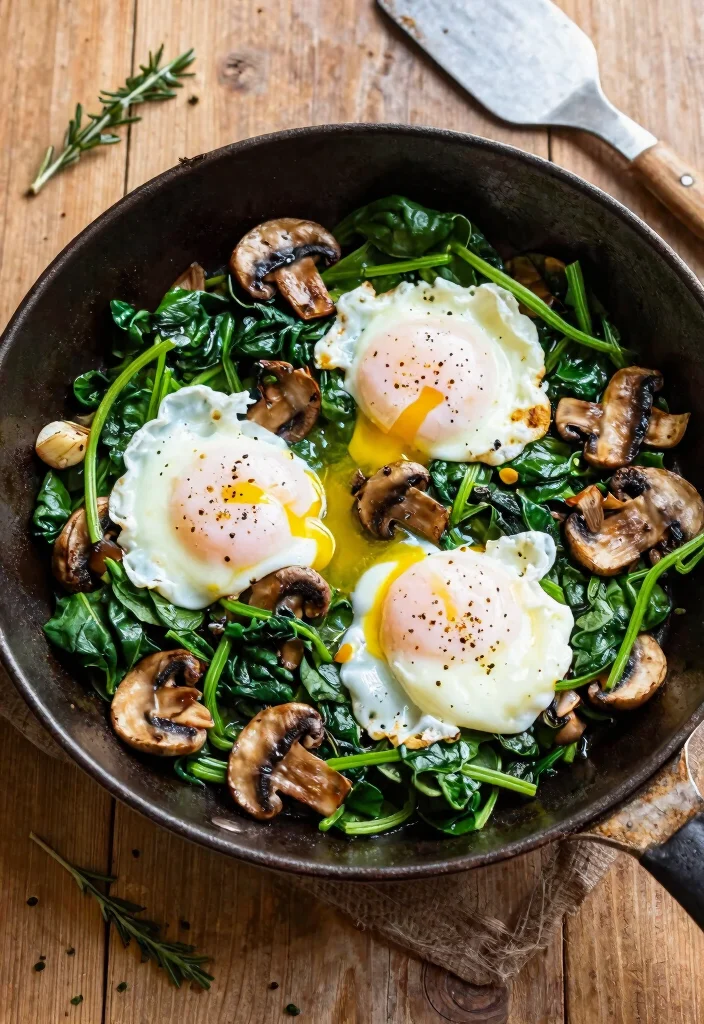 20 Gluten and Dairy Free Breakfast Recipes: Start Your Day Right - 18. Spinach and Mushroom Breakfast Skillet 1