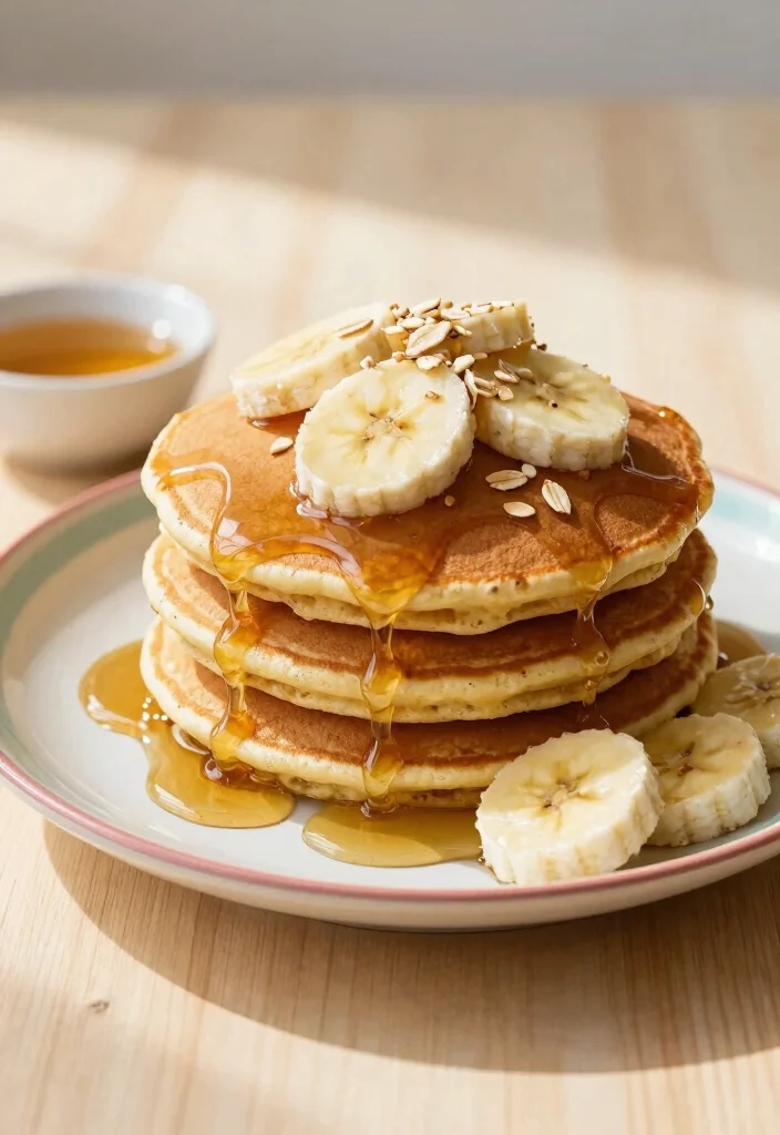 20 Healthy Dairy Free Recipes for Every Meal of the Day - 10. Banana Oatmeal Pancakes 1