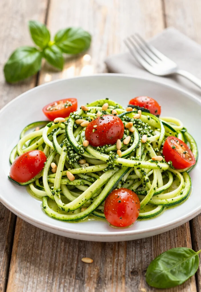 20 Healthy Dairy Free Recipes for Every Meal of the Day - 16. Zucchini Noodles with Pesto 1