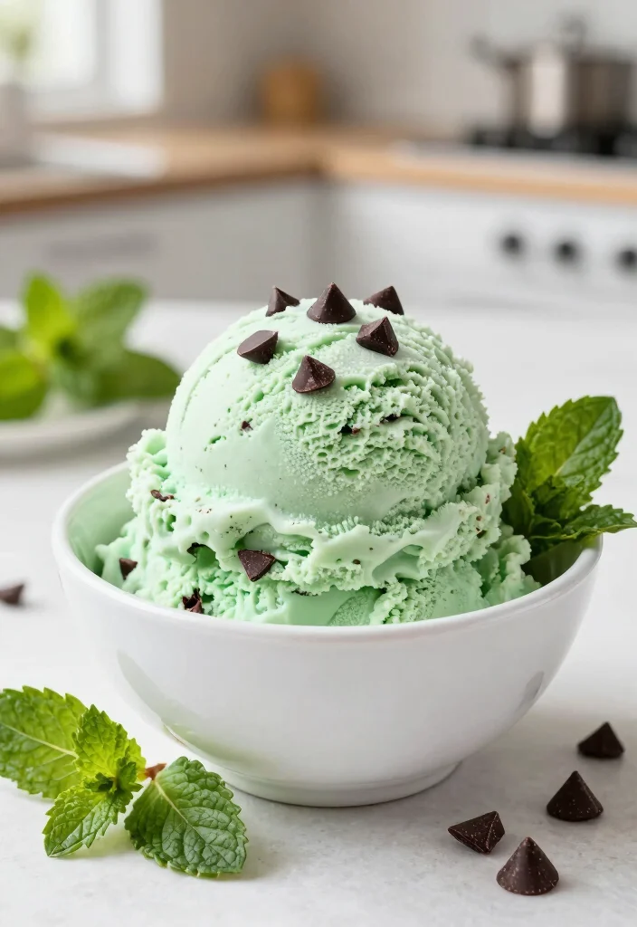 20 Vegan Dairy Free Recipes: Plant-Based Perfection - 18. Vegan Mint Chocolate Chip Ice Cream 1