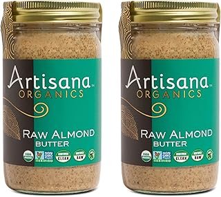 Artisana Organics Raw Almond Butter (2 Pack, 14oz Jars) | USDA Organic, ...