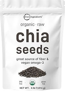 Organic Chia Seeds, 4lbs | Raw Chia Seed Source | Rich in Essential Fibe...