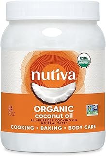 Nutiva Organic Steam-Refined Coconut Oil, 54 Fl Oz, USDA Organic, Non-GM...