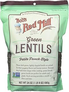 Bob's Red Mill Green Lentils, 24oz (Pack of 4) - Non GMO, Vegan, Kosher