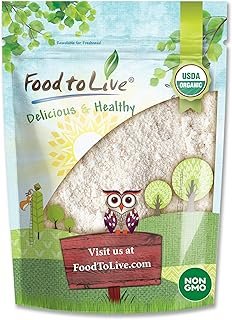 Food to Live Organic Oat Flour, 4 Pounds - Non-GMO, Fine, Stone Ground f...