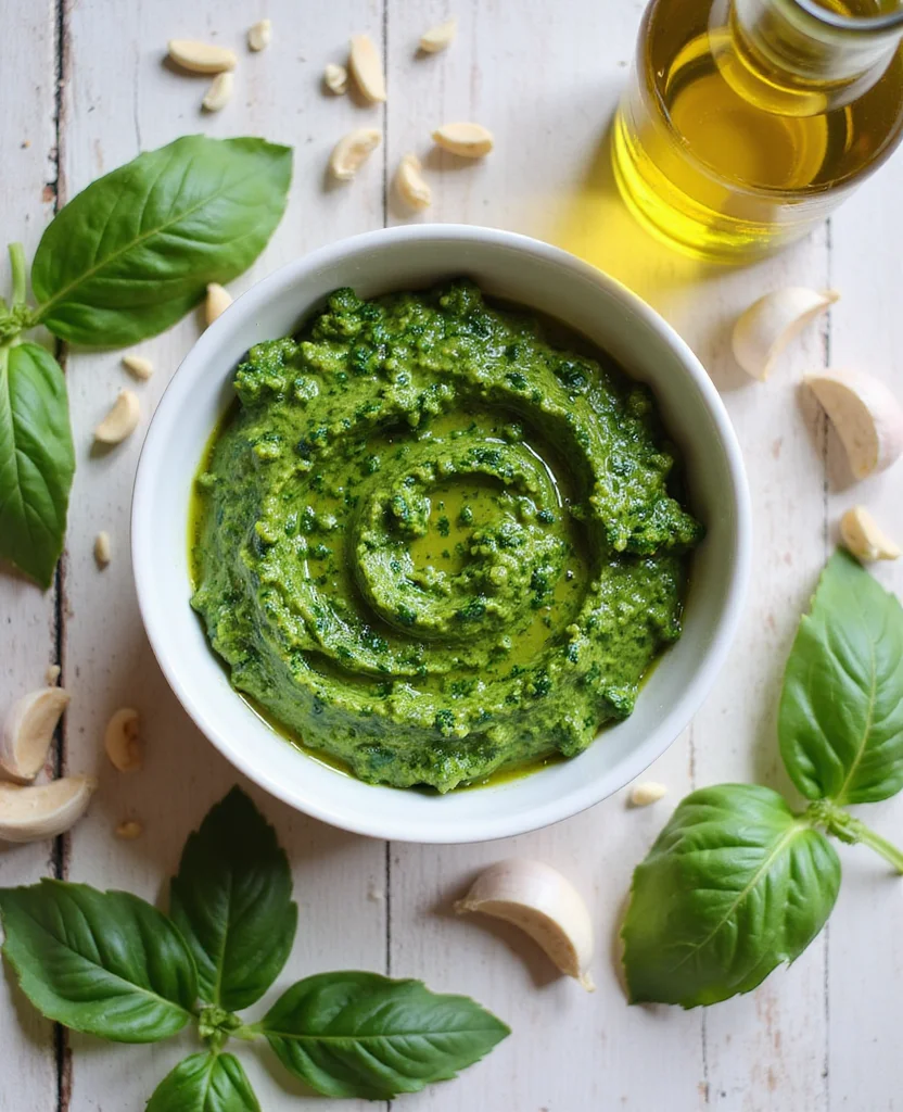 Fresh Dairy Free Pesto Recipe: Vibrant and Flavorful - Step 5: Stream in Olive Oil 1