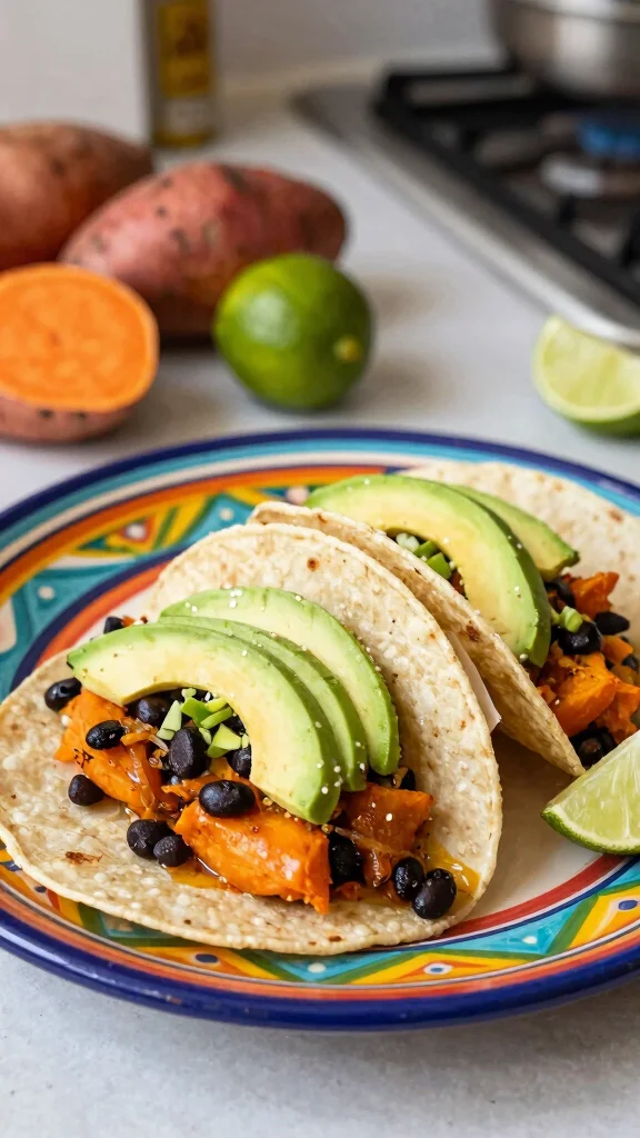 10 Gluten Free Recipes for New Moms That Are Nourishing and Easy to Make - 2. Sweet Potato and Black Bean Tacos 1
