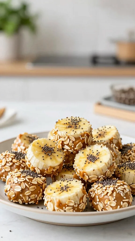 10 Gluten and Dairy Free Snack Recipes for Easy Homemade Bites - 2. Peanut Butter Banana Bites 1