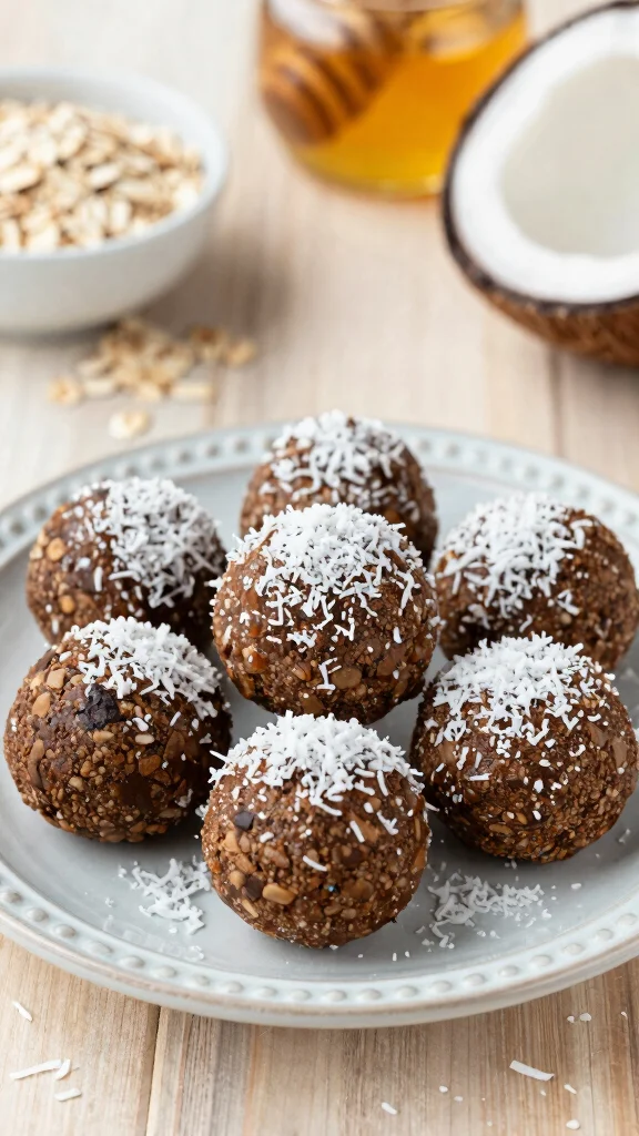 10 Gluten and Dairy Free Snack Recipes for Easy Homemade Bites - 5. Coconut Energy Bites 1