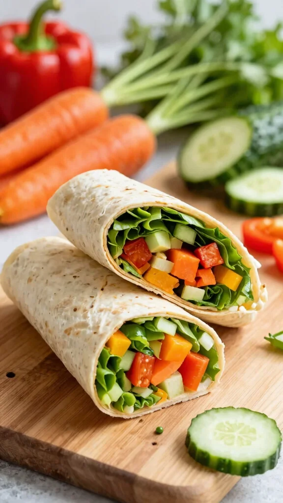 11 Gluten Free Dairy Free Lunch Recipes That Are Easy, Fresh, and Filling - 1. Rainbow Veggie Wraps 1