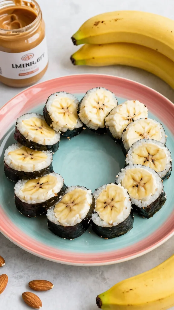 11 Gluten Free Dairy Free Lunch Recipes That Are Easy, Fresh, and Filling - 11. Almond Butter Banana Sushi 1