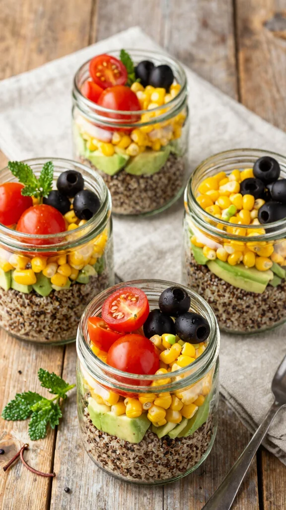 11 Gluten Free Dairy Free Lunch Recipes That Are Easy, Fresh, and Filling - 2. Quinoa Salad Jars 1