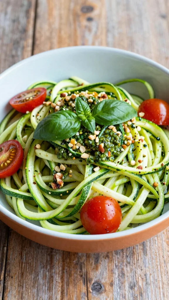 11 Gluten Free Dairy Free Lunch Recipes That Are Easy, Fresh, and Filling - 6. Zucchini Noodles with Pesto 1