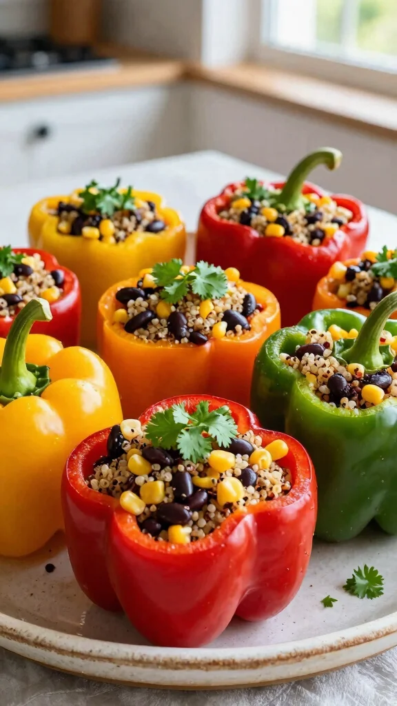 11 Gluten Free Dairy Free Potluck Recipes That Everyone Will Want to Try - 3. Vegan Stuffed Bell Peppers 1