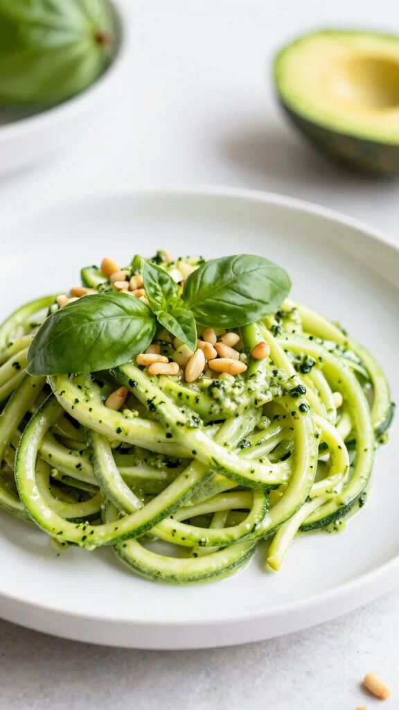 11 Gluten Free Dairy Free Potluck Recipes That Everyone Will Want to Try - 4. Zucchini Noodles with Avocado Pesto 1