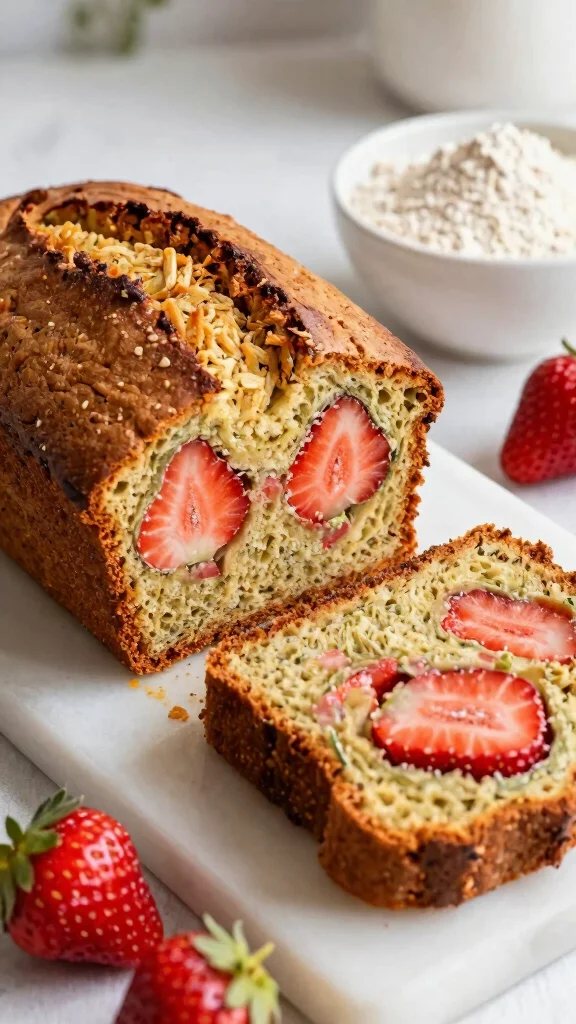 11 Gluten Free Zucchini Bread Recipes That Are Moist, Soft, and Easy to Bake - 9. Strawberry Zucchini Bread 1