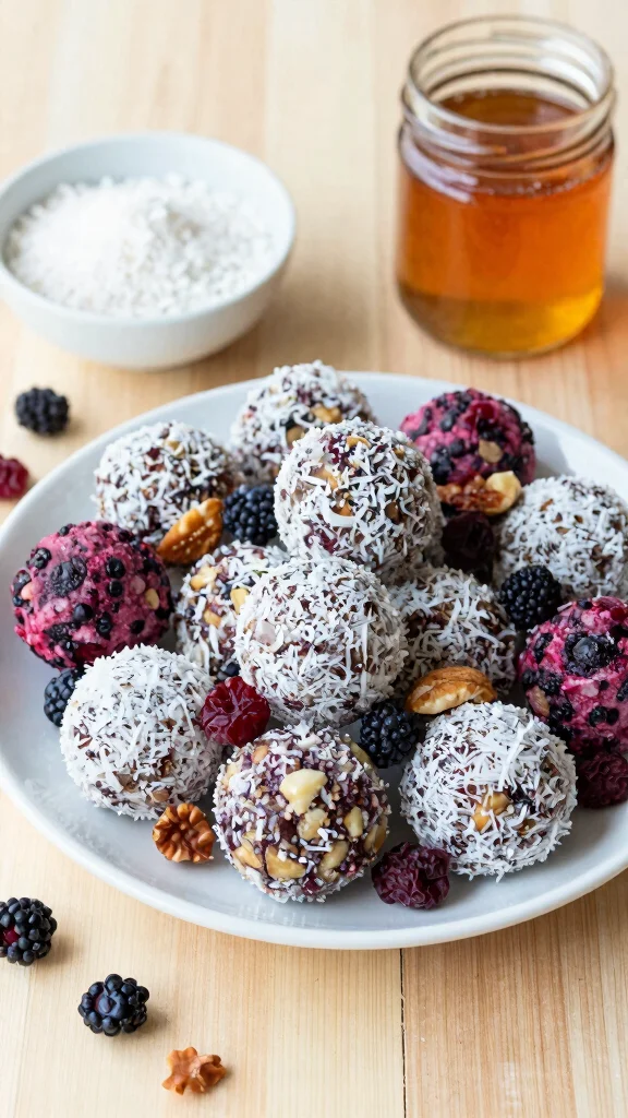 11 Gluten and Dairy Free Dessert Recipes for Every Sweet Tooth - 3. Raw Berry and Coconut Energy Bites 1
