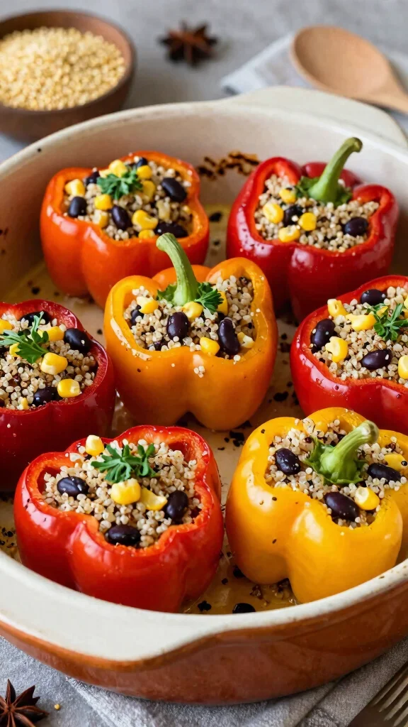 11 Low Carb Gluten Free Dairy Free Recipes for Healthy Everyday Eating - 4. Stuffed Bell Peppers with Quinoa and Black Beans 1