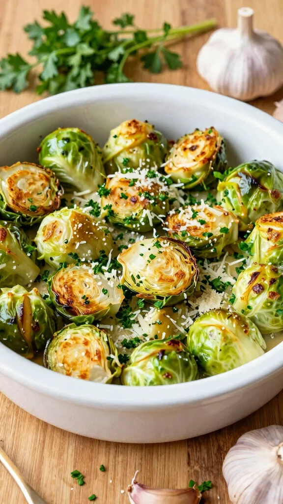 11 Low Carb Gluten Free Recipes for Dinner That Are Easy and Satisfying - 5. Garlic Butter Brussels Sprouts 1