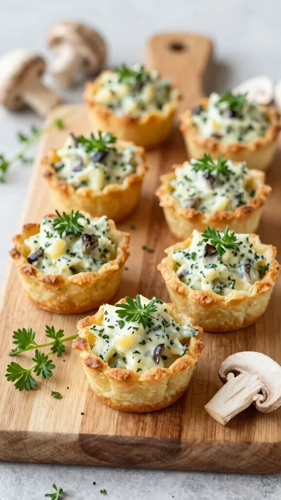 11 Schar Gluten Free Puff Pastry Recipes for Sweet and Savory Treats - 6. Herbed Mushroom and Cheese Puff Pastry Cups 1