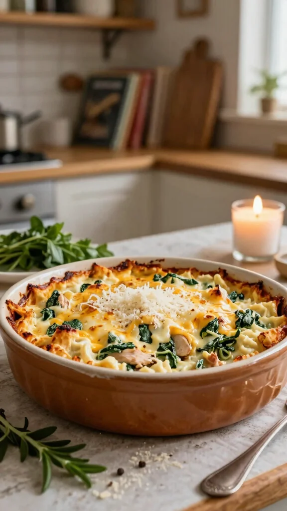 12 Gluten Free Casserole Recipes for Dinner That Are Easy and Comforting - 3. Chicken and Spinach Alfredo Casserole 1