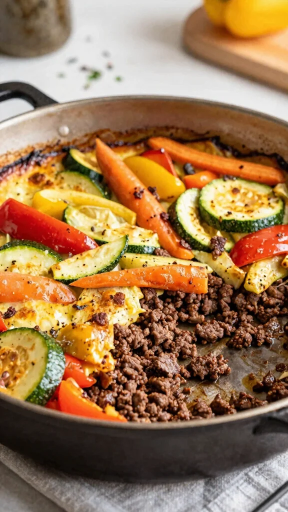 12 Gluten Free Dairy Free Ground Beef Recipes for Budget Friendly Dinners - 3. One-Pan Beef and Veggie Bake 1
