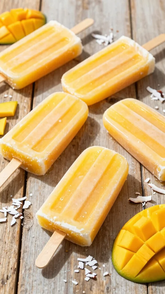 12 Gluten-Free, Lactose-Free Dessert Recipes for Sweet and Creamy Treats - 8. Ripe Mango Coconut Popsicles 1