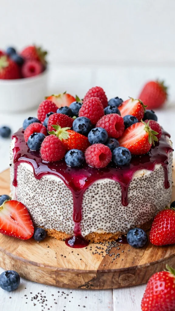 12 Gluten Free Sugar Free Cake Recipes for Better-For-You Homemade Desserts - 6. Berry Chia Seed Cake 1