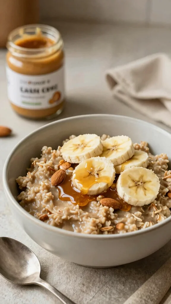 12 High Protein Vegan Gluten Free Recipes for Healthy and Filling Meals - 12. Almond Butter Oatmeal 1