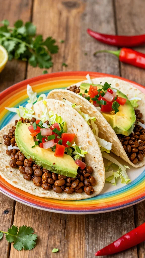 12 High Protein Vegan Gluten Free Recipes for Healthy and Filling Meals - 3. Lentil Tacos 1
