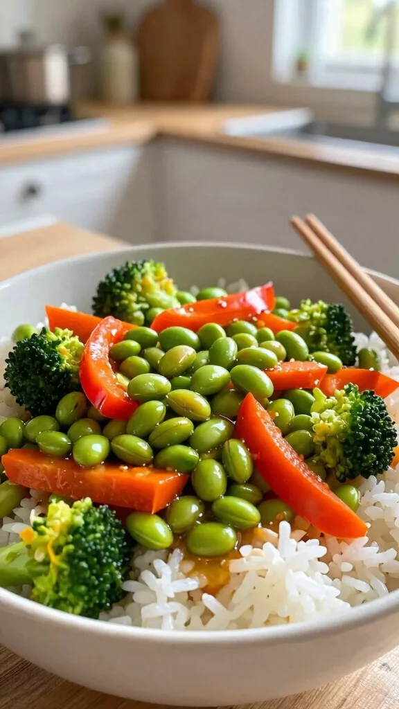 12 High Protein Vegan Gluten Free Recipes for Healthy and Filling Meals - 4. Edamame Stir-Fry 1