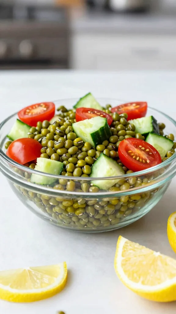 12 High Protein Vegan Gluten Free Recipes for Healthy and Filling Meals - 9. Mung Bean Salad 1