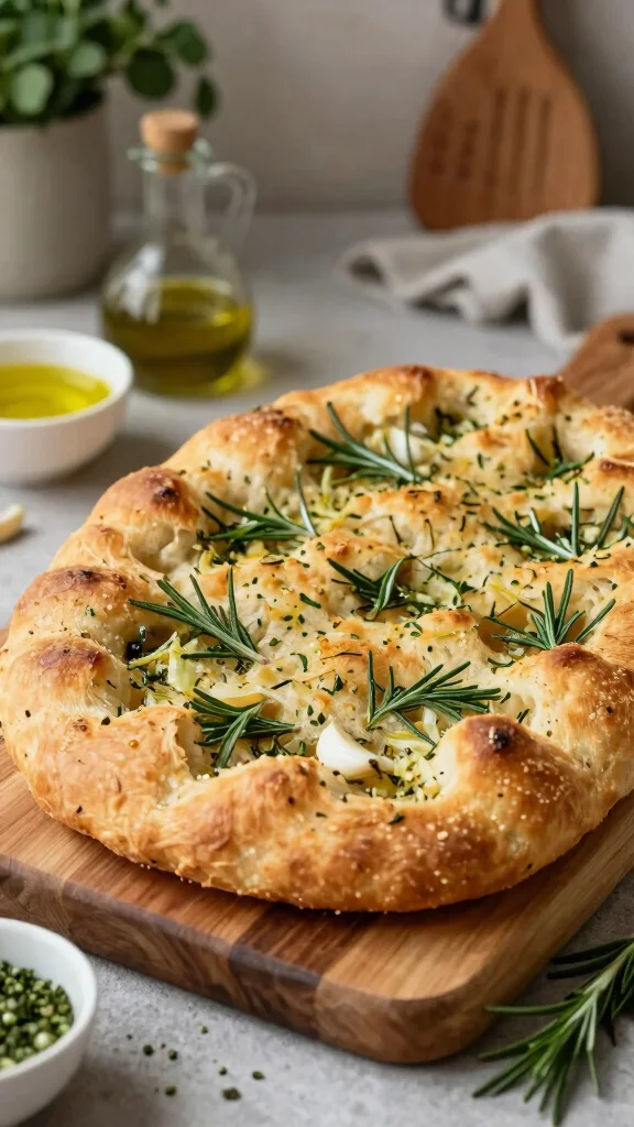 12 King Arthur Gluten Free Flour Recipes for Baking Bread, Muffins, and More - 10. Garlic Herb Focaccia 1