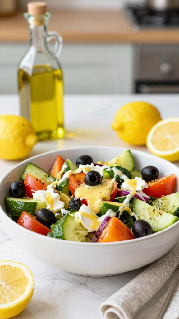 13 Gluten Free Dairy Free Soy Free Recipes for Simple Family Meals - 8. Greek Salad with Lemon Dressing 1