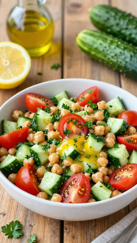 13 Gluten and Dairy Free Recipes Easy Enough for Busy Weeknights - 11. Chickpea Salad with Lemon Dressing 1