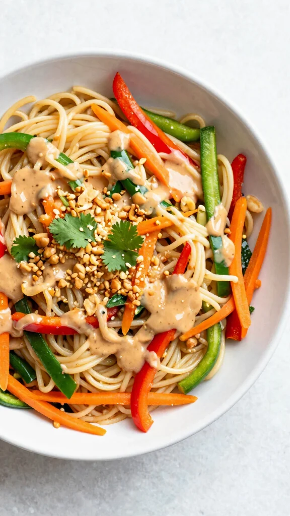 14 Gluten Free Pasta Salad Recipes That Are Fresh, Easy, and Crowd Pleasing - 10. Thai Peanut Pasta Salad 1